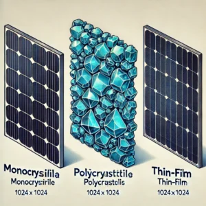 Monokristallina vs. Polykristallina vs. Tunnfilm